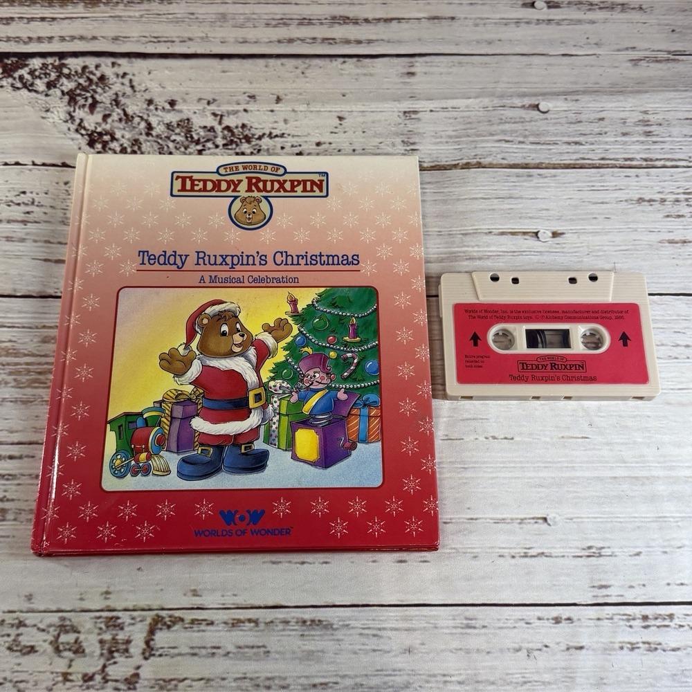 Vintage Teddy Ruxpin Christmas Book And Cassette Tape